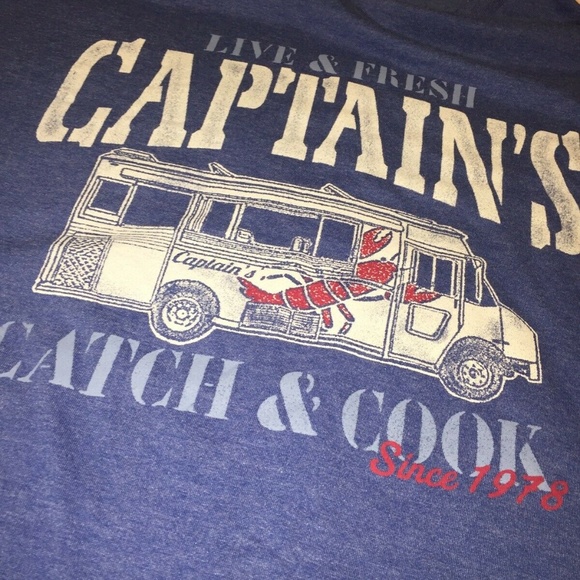 Chaps Shirts Chaps Tshirt Captain Lobster Food Truck Large Poshmark